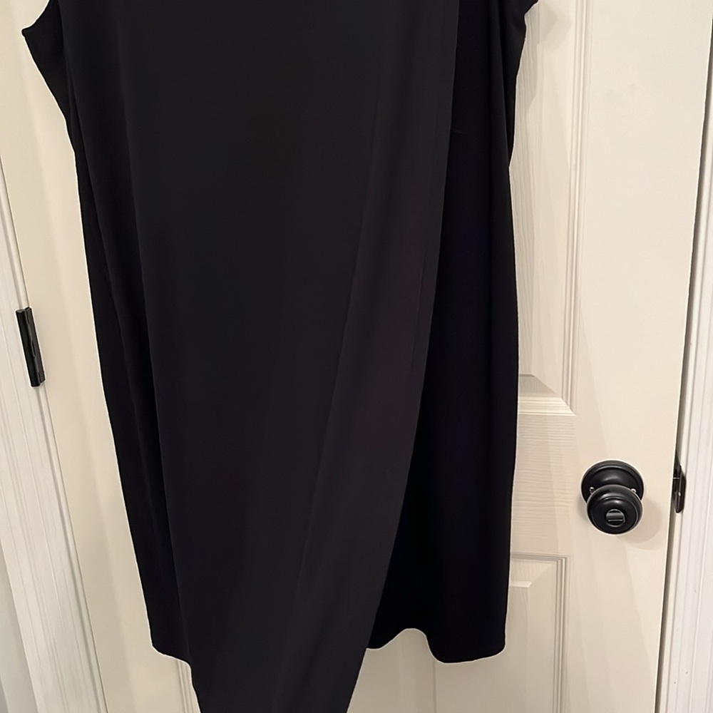 Eileen Fisher Sleeveless Crossover Jersey Dress Size XL Classic Comfort Casual - Picture 4 of 11